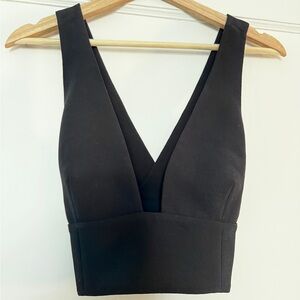 Wilfred Black V-Neck Crop Top